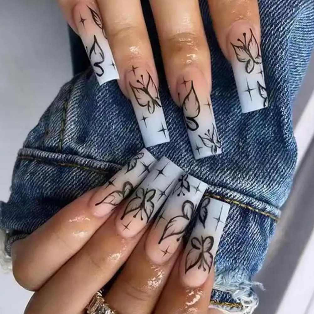 24 pcs Press on Long Fake Nails 💅
